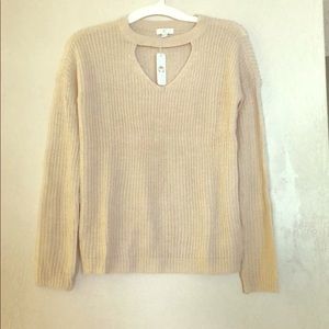Ivory V-Neck Sweater Charming Charlie